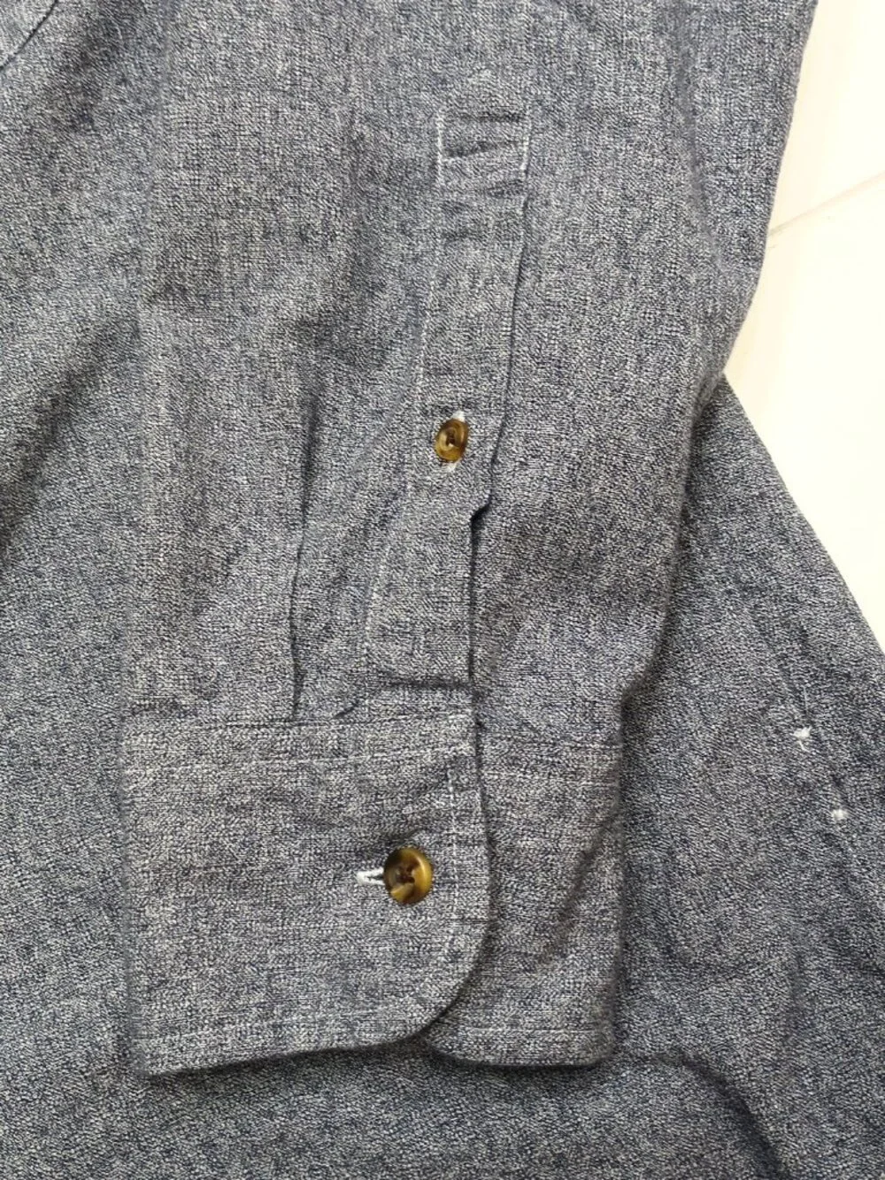 J Crew Jaspe Button Down Shirt Mens Large Gray Long Sleeve Oxford Preppy